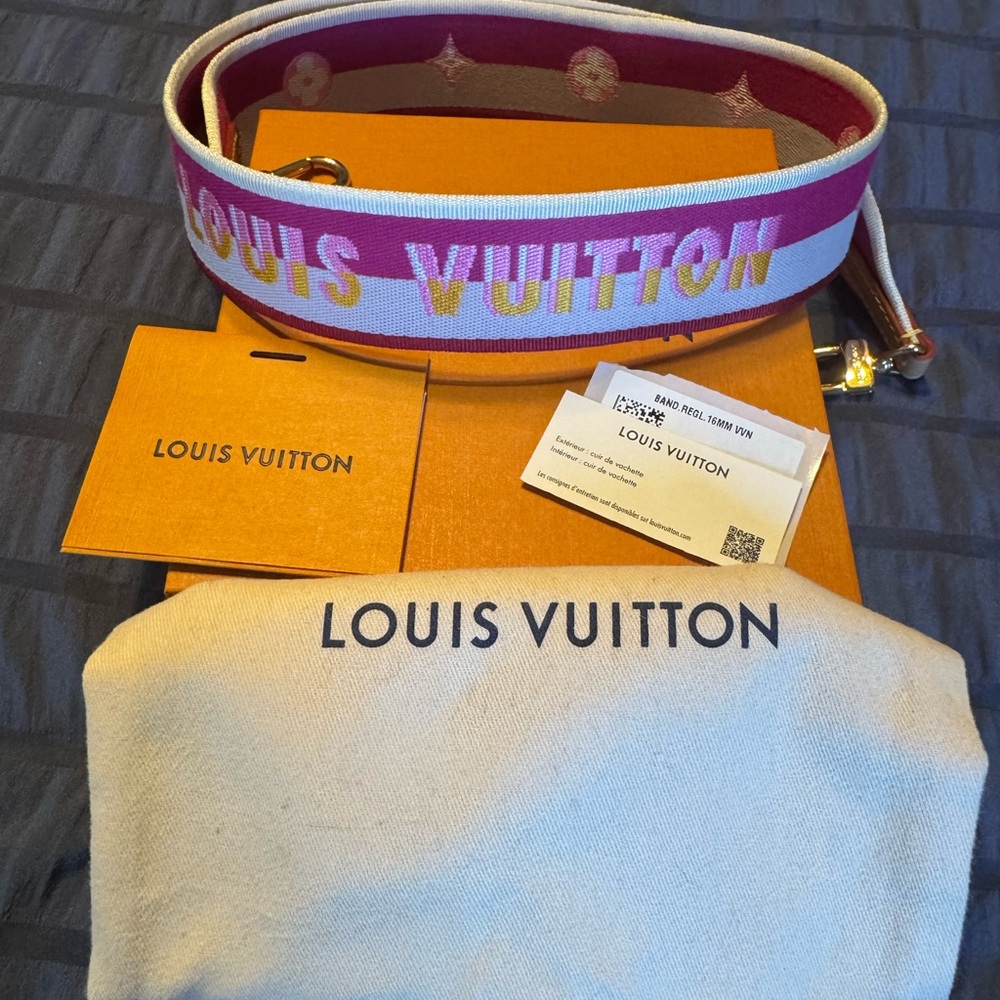 Louis Vuitton Pink Guitar strap